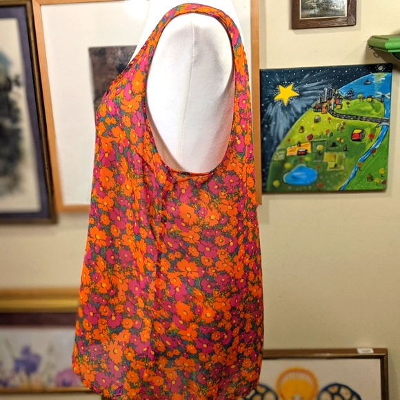 Volcom Floral Tank Sz L / 14 - Picture 6 of 9